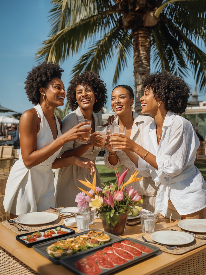 Women Toasting at Resort | Luxury Group Transportation for Special Occasions