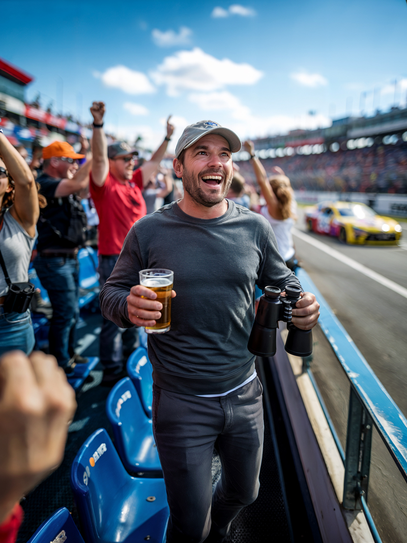 Fan at NASCAR Race | Group Transportation to Sporting Events